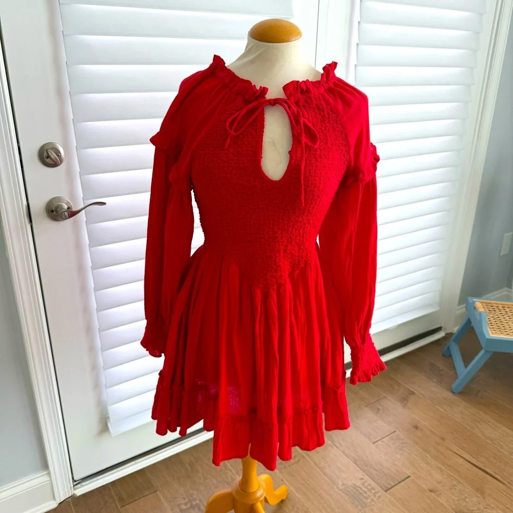 Free People Red Dress - Picture 1 of 4